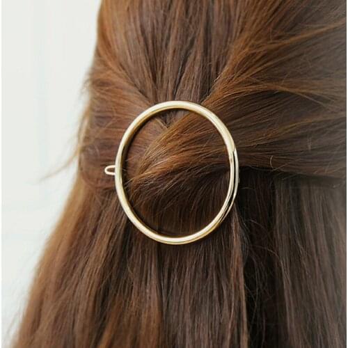 Hairpins for Hair Women Korean Hair Clips Girls Hairpins Hair Pins and Clips Barrette Geometric Metal Hair Accessories Gold