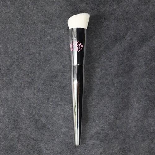 Angled Flat Top Foundation Brush It Cosmetic Silver Chromed Precision Cream Foundation Makeup Brush