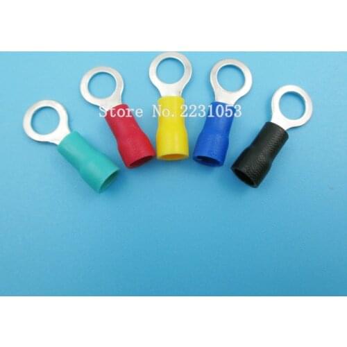 50PCS/LOT RV3.5-6 Ring Insulated Wire Connector Electrical Crimp Terminal RV3.5-6 Cable Wire Connector
