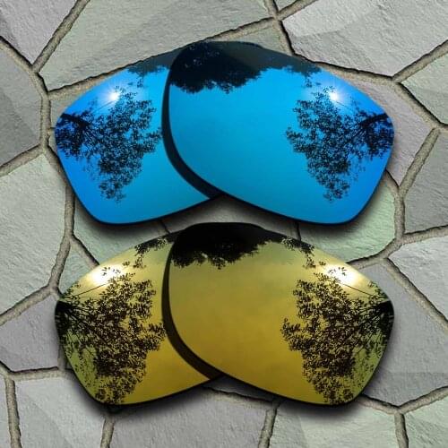 Sky Blue&Yellow Golden Sunglasses Polarized Replacement Lenses for Oakley Jupiter Squared