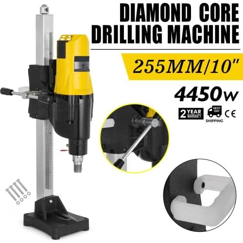 Wet/Dry Variable Speed Diamond Core Drill Drilling Machine Ø 255mm w/Stand 4450W