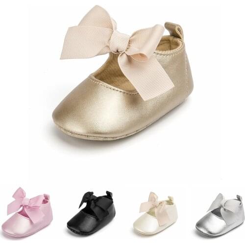Newborn baby girl shoes all-match Solid color comfortable soft sole pink toddler shoes