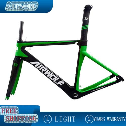 Airwolf Carbon road frame cycling bicycle frameset BSA 3K weave carbon bike frame size in 48/51/54/56cm cadre carbone route
