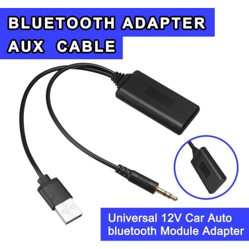 Universal 12V Car Auto bluetooth Module Adapter Wireless Radio Stereo AUX-IN Aux Cable Adapter USB 3.5MM Jack Plug