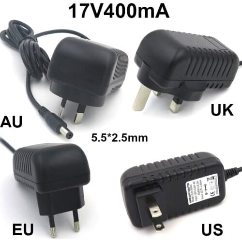 VORED New 17V400mA Adapter Power Supply US/EU/UK/AU Plug Converter Universl Charger DC 5.5*2.5mm for Router Free shipping