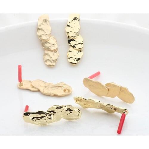 Zinc Alloy Golden Geometry Earrings Connector 10*36mm 6pcs/lot For DIY Fashion Irregular Earrings Jewelry Making Accessories