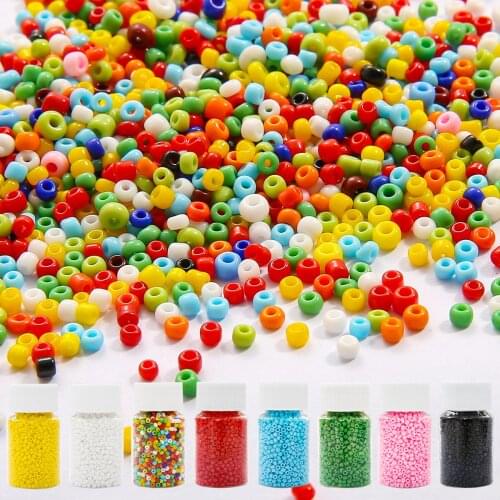 1Bottled 3000pcs Glass Seed Beads Czech Charm Crystal Glass Beads For Jewelry Making Kit DIY Handmade Supplies Accessories Set