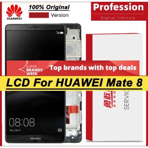 100% Original 6.0'' LCD with Frame for Huawei Mate 8 NXT-L29 Display Touch Screen Digitizer Assembly Repair Parts