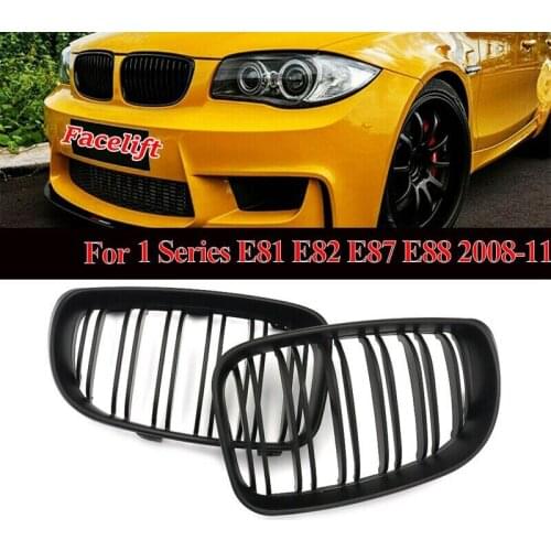 2Pcs Car Front Bumper Grille for -BMW E81/E82/E87/E88 120I 125I 128I 135I 2007-2013 51137166439 51137166440