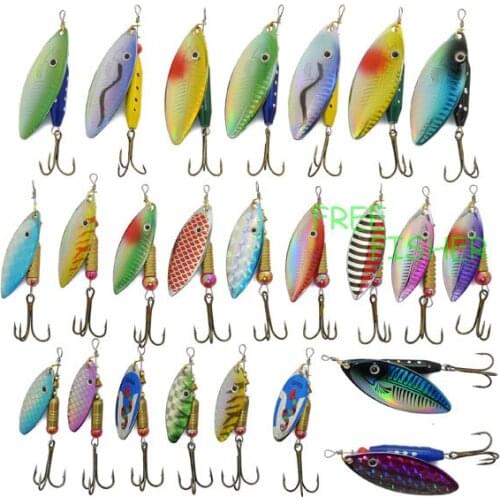24 spinner super new fishing lure pike salmon bass T7 Free Fisher