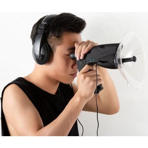 8X 21 Focusing Telescope Parabolic Dish Directional Microphone Birdwatching Telescope Outdoor Bird Listening Telescope Monocular