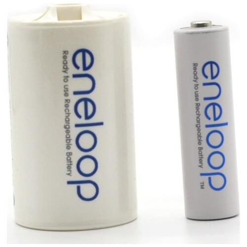 4pcs SANYO Battery Adapter Converter C-Adatper NICS-TG-D AA R6 to D R20 Size AA to C Battery Adapter