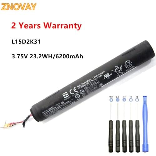 ZNOVAY L15D2K31 Laptop Battery for Lenovo Yoga Tablet 3 YT3-850F YT3-850M L15C2K31 Series 3.75V 23.2WH/6200mAh