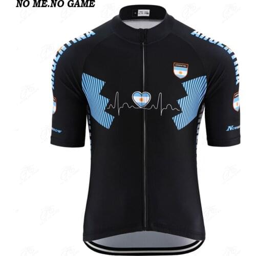 NO ME NO GAME - Pro Summer Argentina Cycling Jersey Men Black Triathlon Tight Road Bike Wear Racing Cycling Clothing Tops