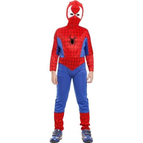 Halloween Spider Man Suit Costumes Children Kids Spider-Man Party Cosplay 1set
