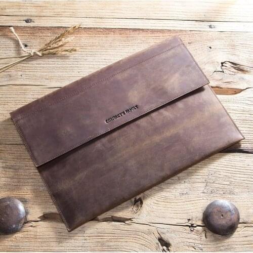 Magnetic buckle iPad leather case for ipad pro 12.9 2020 protective sleeve ipad leather case business retro ipad anti-drop case