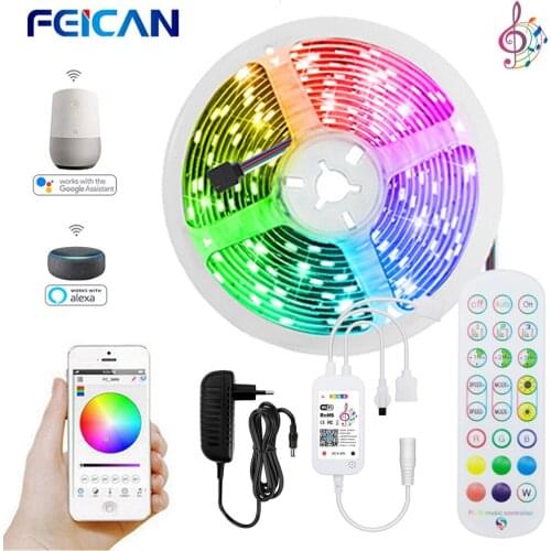 2021 Trend Fashion RGB Led Strip Light 12V 5050 2835 Bluetooth WIFI TUYA Smart Controller for 5m 10m 20m Lamp Music
