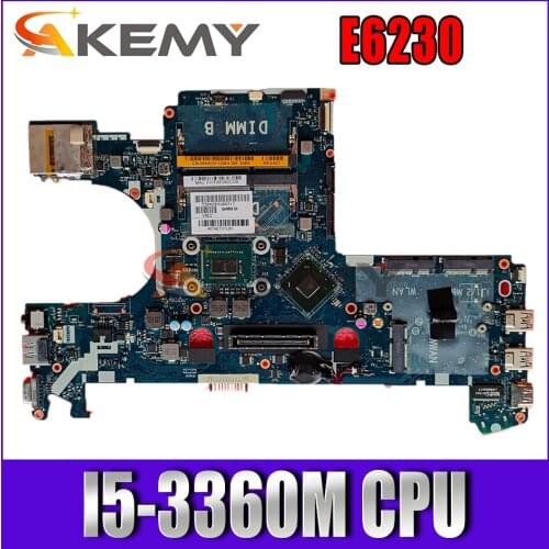 Free shipping For latitude E6230 Laptop motherboard CN-076C0R 076C0R 76C0R QAM00 LA-7731P With SR0MW I5-3360M 100% working well