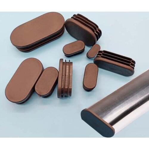 10Pcs Non-slip Furniture Foot Pad Plastic Oval Pipe Plug Table Chair Foot Cover Cap Floor Protector Furniture Accessories