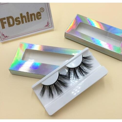 5D Mink Eyelashes 27mm 6pairs /lot Rainbow Box Hot Sale Long Eye Lashes