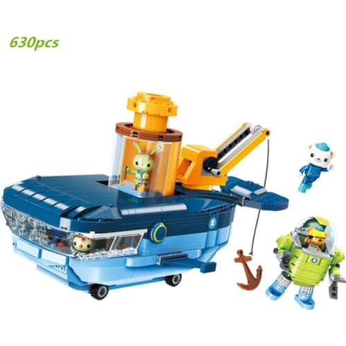 NEW Movie Creator Ideas City Blue Whale Boat Octopus GUP-C 2.0 Octonauts Cartoon Building Blocks Model Kit Bricks Kids Toys Gift