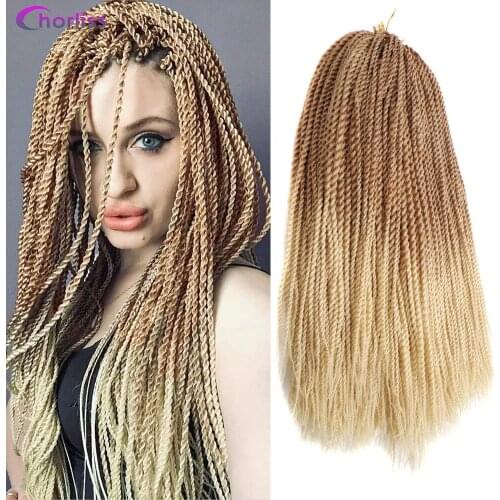 Chorliss Senegalese Twist Crochet Braid Hair Extensions Ombre Synthetic Braiding Twist Hair for Women Children 18"30Strands/Pack