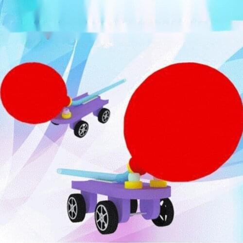 Student DIY Filler Balloon Car Science Experiment Equipment Children Craft Toys Understand Recoil Movement Characteristics