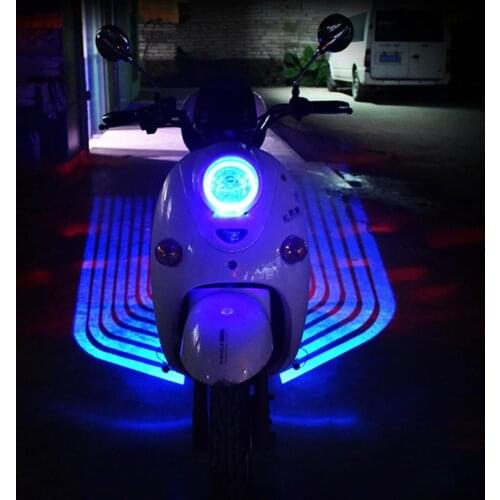 Motorcycle driving light 5W LED Angel Eyes Headlight Lens High/Low Beam Mini Projector DRL Lamp Retrofit Car Turn Signal Lights