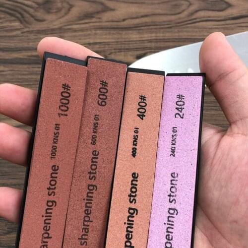 4pcs 240 400 600 1000# Sharpening stone White alundum Grindstone Whetstone Single Angle sharpener stone knife sharpener