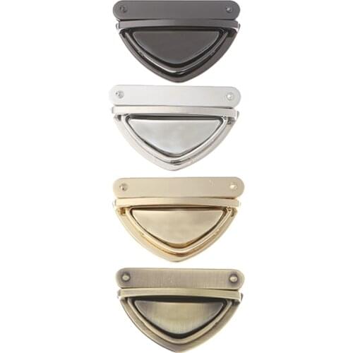 Triangle Shape Clasp Turn Lock Twist Locks for DIY Handbag Shoulder Bag Purse