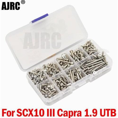 Wecute RC Car Part Universal Screws Box Set For 1:10 RC Crawler AXIAL SCX10 III Capra 1.9 UTB AXI03004 AXI03007 AXI03006 DIY Toy