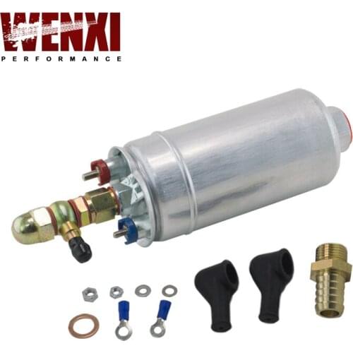 External Fuel Pump 0580 254 044 FUEL PUMP WITH BANJO FITTING KIT HOSE ADAPTOR UNION 8MM OUTLET TAIL WX-FPB044R