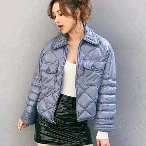 HStar New Winter Duck Down Jacket Women Short Ultra Light Duck Coat Stand Collar Slim Short Warm Coats Clothes