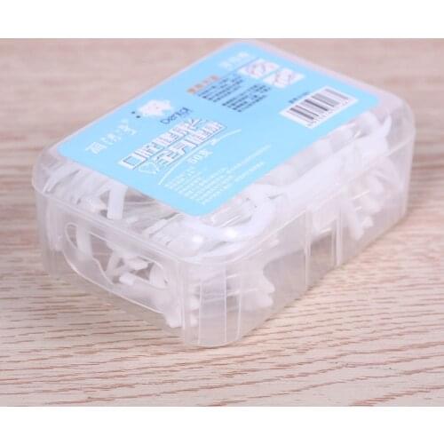 50pcs Disposable Dental Flosser Interdental Brush Teeth Stick Toothpicks Floss Pick Oral Gum Teeth Cleaning Care