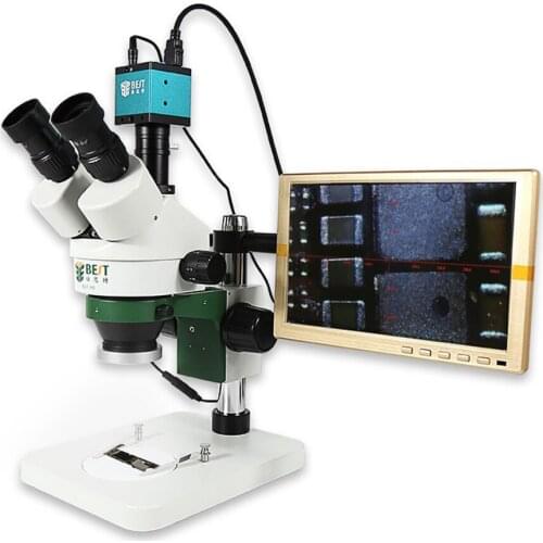 7-45x Continuous Zoom Binocular Stereopsis Microscope USB Microbial Magnifying Digital Video Microscope TV Tube BST-X6(2)