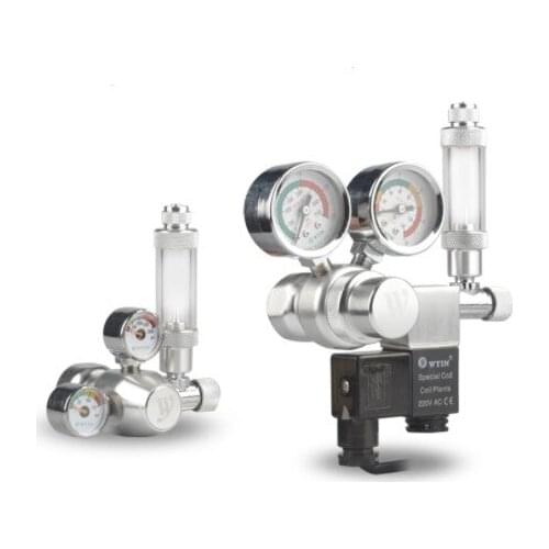 Aquarium W21.8 CO2 regulator with check valve bubble counter magnetic solenoid valve relief valve