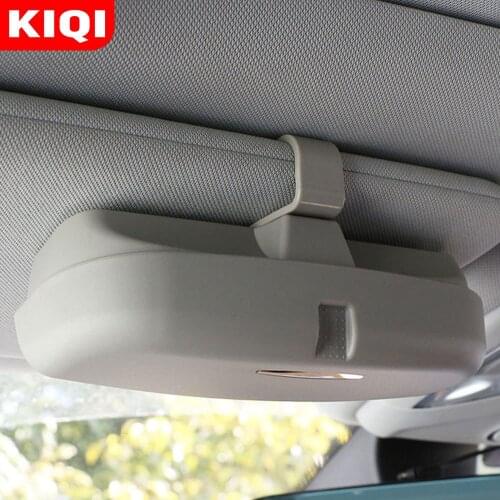 KIQI Car Glasses Holder Sunglasses Case for Mitsubishi ASX VW Golf Audi Honda Toyota RAV4 Nissan Qashqai 2005 - 2021 Accessories
