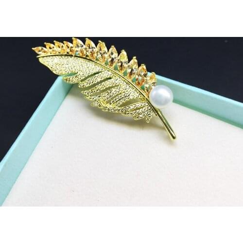 LANZYO Natural freshwater pearl brooch flying Brooch celebrity series xz093