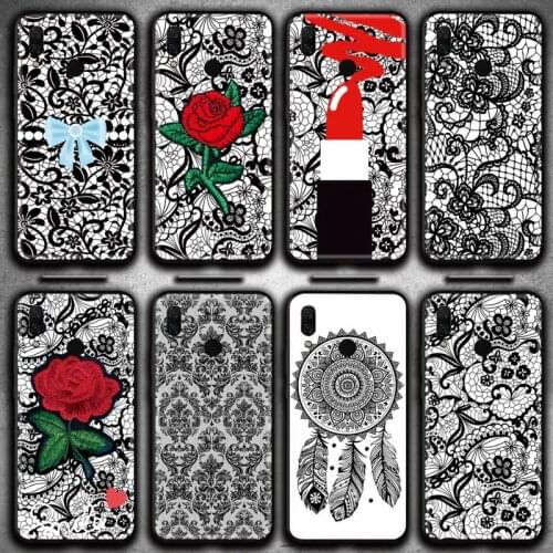 Sexy Floral Lace Mandala flower Phone Case Huawei Y6P Y8S Y8P Y5II Y5 Y6 2019 P Smart Prime Pro