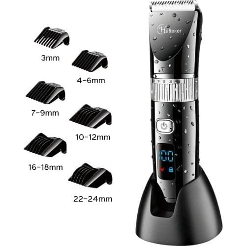Hatteker Cordless Hair Trimmer Pro Hair Clippers Beard Trimmer for Men Haircut Kit Cordless USB Rechargeable Waterproof