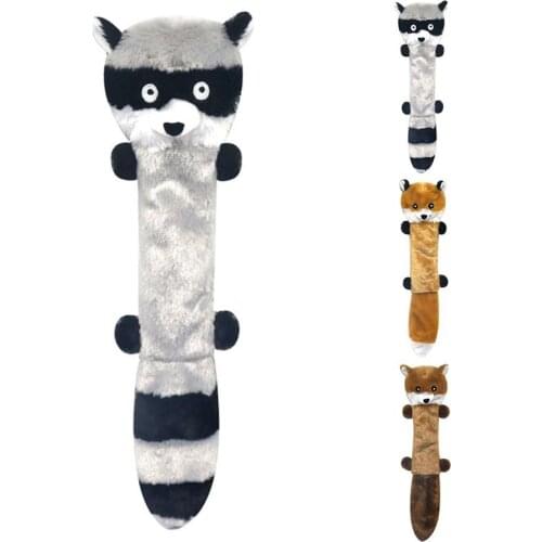 Kapmore 1pc Bite Resistant Pet Toy Plush Squeaky Stuffed Animal Dog Bite Toy Puppy Teething Toy Pet Supplies Pet Accessories