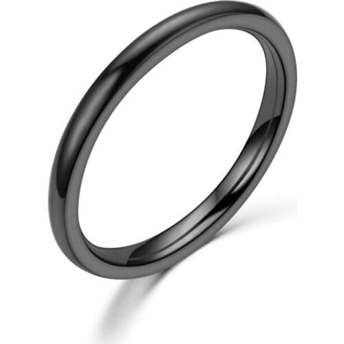 1.5mm Stainless Steel Classical Plain Stackable Wedding Band Ring
