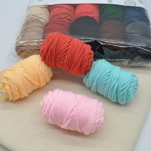 20M Coloful Felting Wool Cotton Tops Soft Roving Wool Fibre for Needle Felting & Wet Felting DIY Doll Needlework