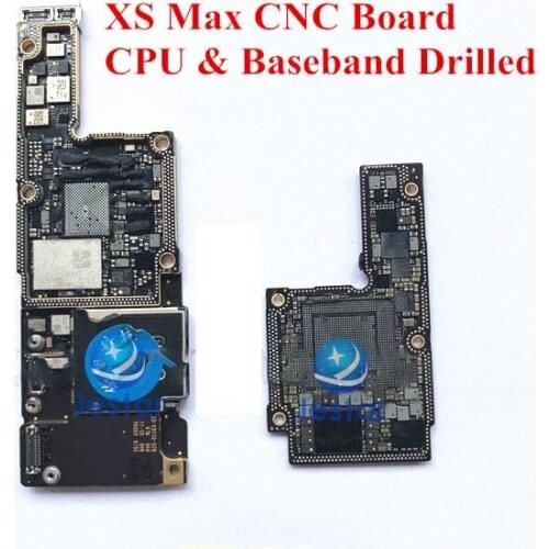For iPhone XS Max CNC Board Drilled With CPU Baseband iCloud Locked RF Logic Part Motherboard Remove CPU Baseband Swap Mainboard