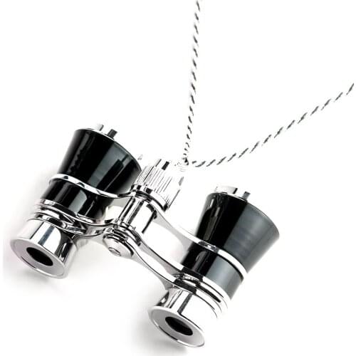 Fashion Opera Theater 3X25 HD Glasses Binoculars Folding Women Elegant Mini Telescope Portable Horse Racing with Chain Gift