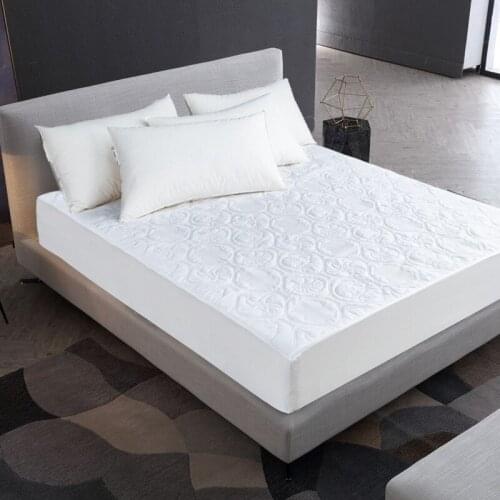 Quilted Waterproof Mattress Cover Moisture-proof Solid Color Mattress Protector Cover King Queen Soft Bed Pad Cover