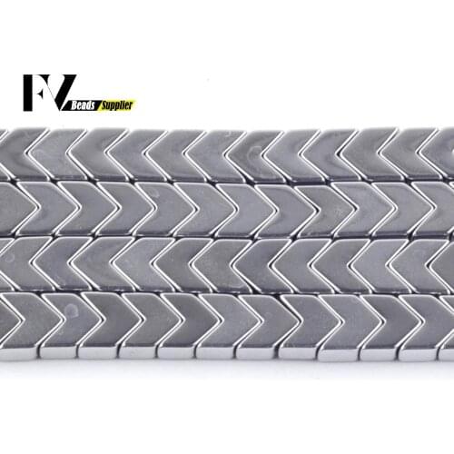 Natural Silvers Arrow Hematite Stone Loose Beads 4*2mm 6*3mm 3*3mm 8*3mm For Jewelry Making DIY Bracelets Necklace Accessory 15"