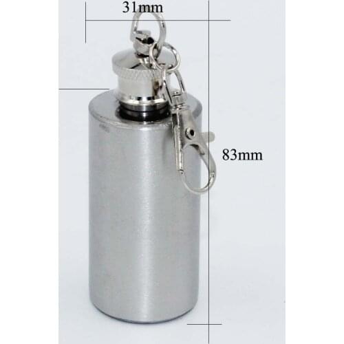 100pcs/lot New Arrival Portable Stainless Steel 2oz Hip Flasks Drinkware Russian Painting Flask Whiskey Bottle with Keychain