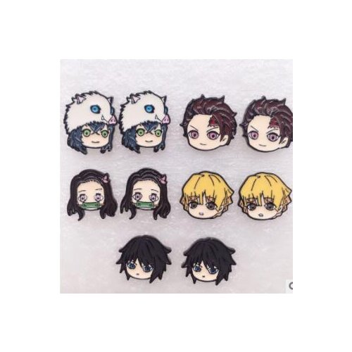 New Mixed 20 pairs cartoon Anime Kimetsu no Yaiba No Pierced Earrings Alloy Jewelry Women Jewelry Accessories FL-01