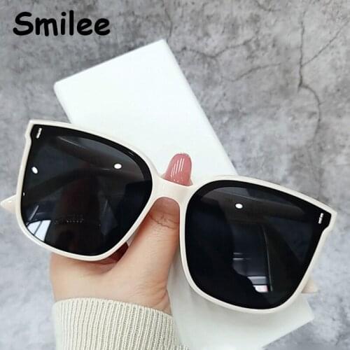 Fashion Beige Polarized Sunglasses Women 2021 Korea Luxury Designer Vintage Shades For Women Elegant Oversize Square Sun Glasses